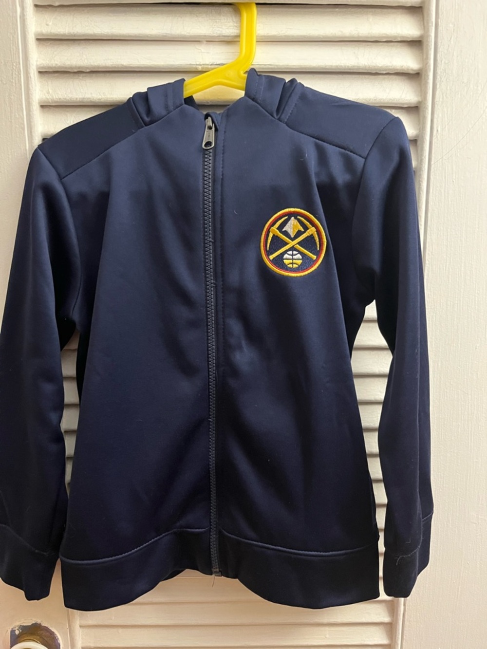 NBA/Youth Kids Denver Nuggets Performance Full Zip Hoodie. Size L/7. EUC